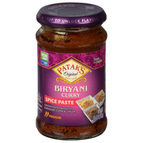 Patak's Spice Paste, Biryani Curry, Medium