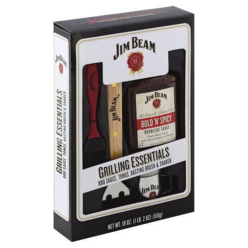  Jim Beam Grilling Essentials Tongs, Basting Brush, Shaker  Grilling Gift Set : Home & Kitchen