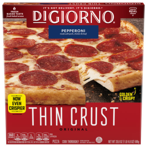 DiGiorno Pizza, Original, Thin Crust, Pepperoni