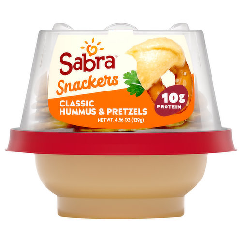 Sabra Classic Hummus with Rold Gold Pretzels