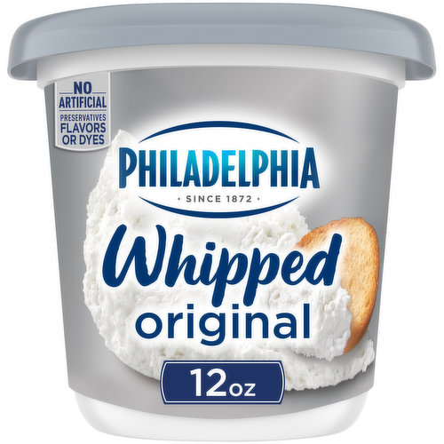 Philadelphia Plain Whipped Cream Cheese, 12 Ounce Container -- 12