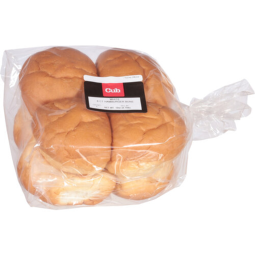 Cub White Hamburger Buns