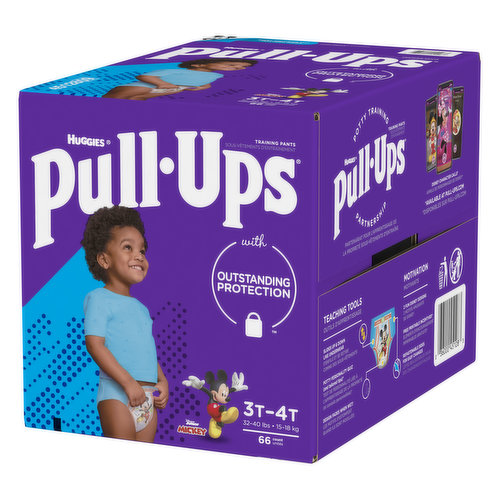 Pampers Easy Ups Training Underwear Boys Size 5 3T-4T 66 Count - 66 ea