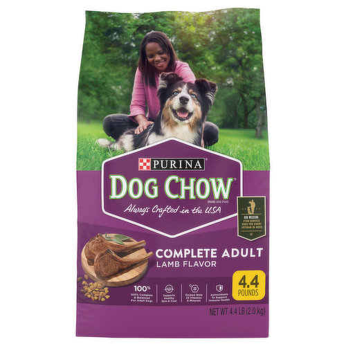 Purina Dog Chow Dog Food, Lamb Flavor, Complete Adult