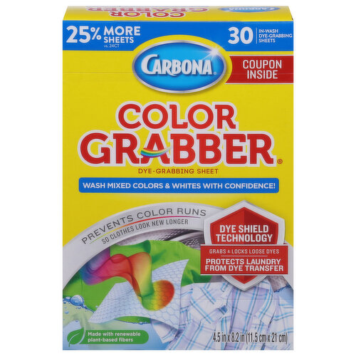 Carbona Color Grabber Dye-Grabbing Sheet, In-Wash