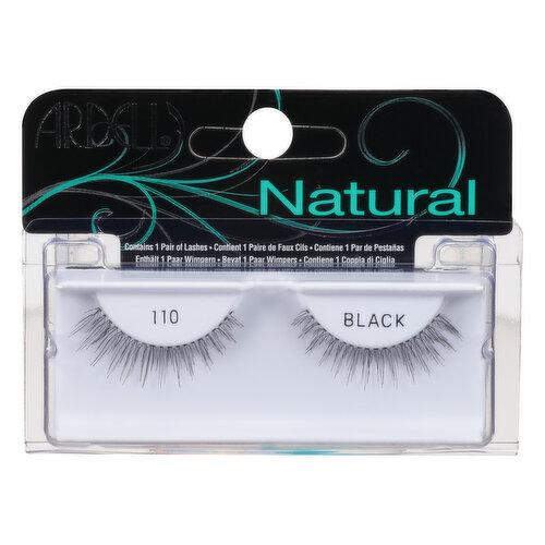 Ardell Lashes, Natural, Black 110