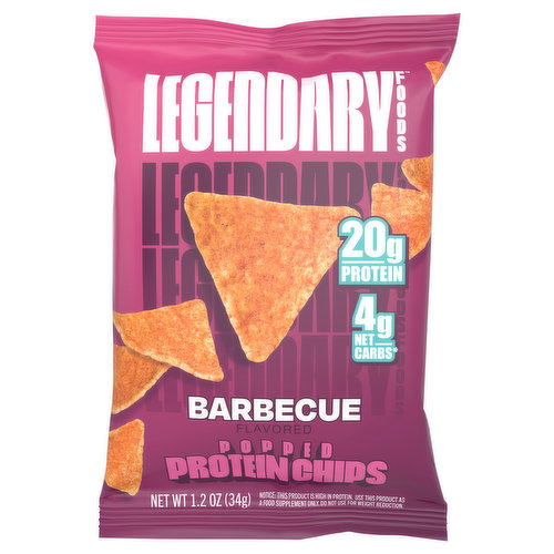 Legendary Foods Protein Chips, Barbecue Flavored, Popped