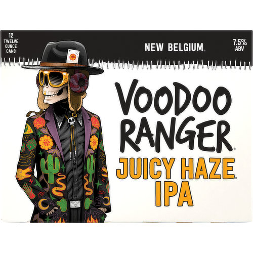 Voodoo Ranger Beer, Juicy Haze IPA, 12 Pack