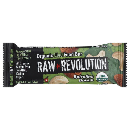 Raw Revolution Live Food Bar, Organic, Spirulina Dream