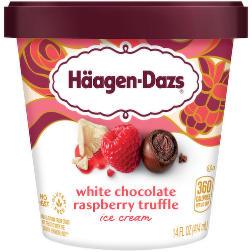 Haagen Dazs White Chocolate Raspberry Truffle Ice Cream