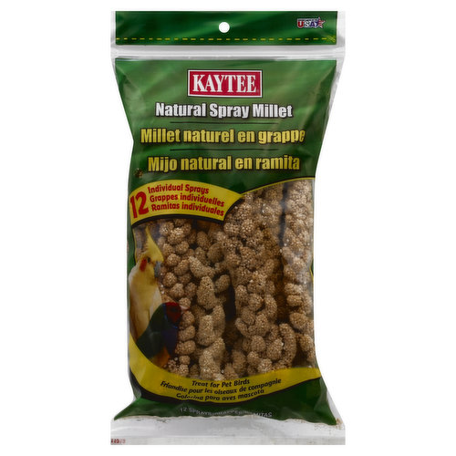 Kaytee Treat, for Pet Birds, Natural Spray Millet