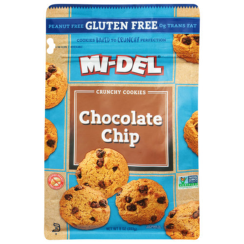 Mi-Del Crunchy Cookies, Gluten Free, Chocolate Chip