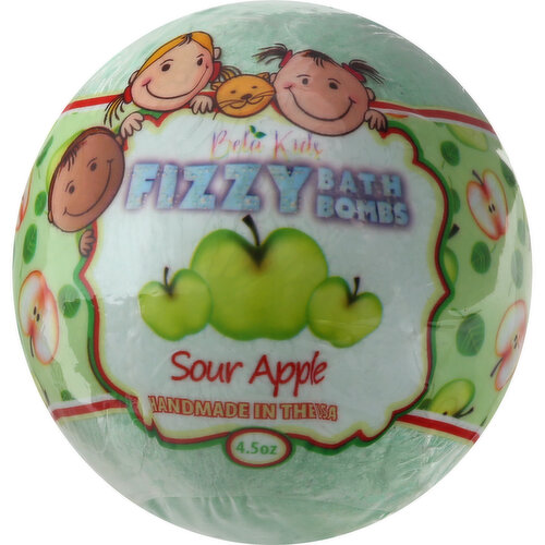 BELA Kids Bath Bomb, Fizzy, Sour Apple