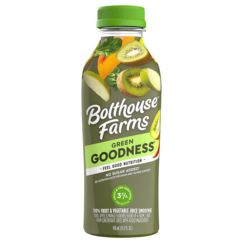 Bolthouse Farms 100% Fruit & Vegetable Juice Smoothie, Green Goodness