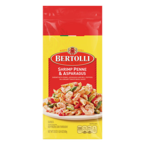 Bertolli Shrimp Penne & Asparagus with Creamy Tomato Basil Sauce Frozen Meal