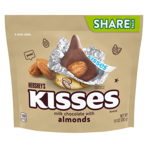 Hershey's Kisses Milk Chocolate with Almonds, Share Pack
