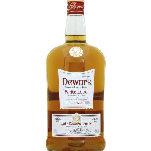 Dewars White Label Whisky, Scotch, Blended