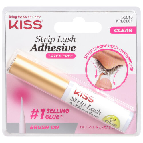 Kiss Lash Adhesive, with Aloe, Strip, Clear
