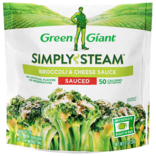 Green Giant Simply Steam Broccoli & Cheese Sauce, Sauced