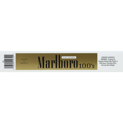 Marlboro Filter Cigarettes, Gold Pack 100'S, Smooth Original Flavor, Cigarettes