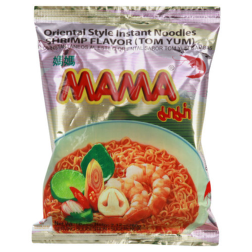 Mama Instant Noodles, Shrimp Flavor (Tom Yum), Oriental Style