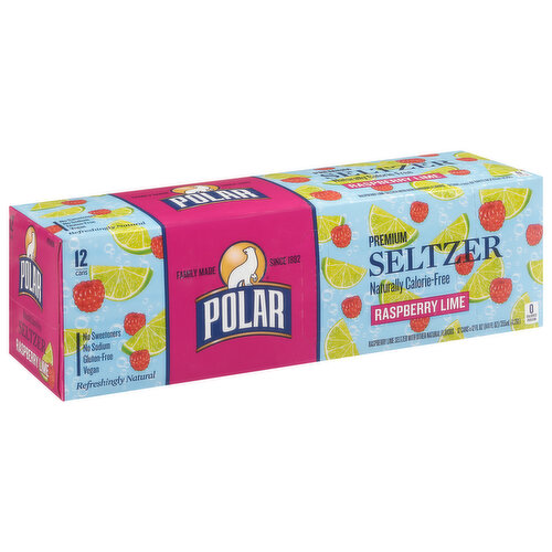 Polar Seltzer, Premium, Raspberry Lime