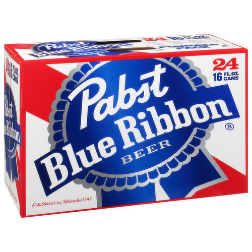 Pabst Blue Ribbon Beer, Pounder Pack, 24 Pack