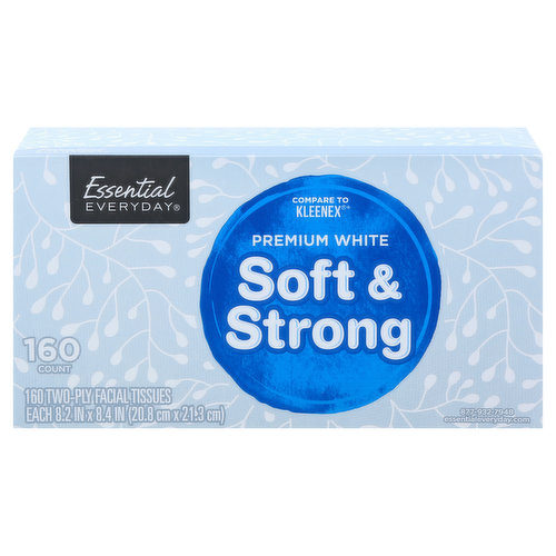 Great Value Everyday Soft 2-Ply Facial Tissues, 160 Tissues