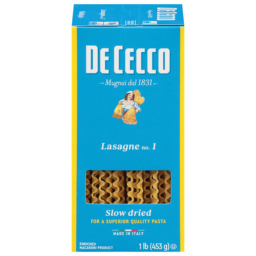 De Cecco Lasagne, No. 1, Slow Dried