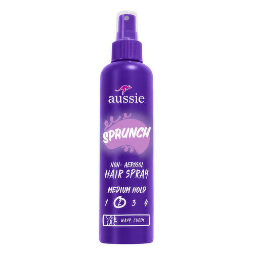 Aussie Aussie Sprunch Non-Aerosol Hair Spray for Curly Hair and Wavy Hair, 8.5 fl oz