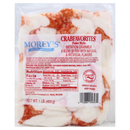 Morey's Crabmeat, Imitation, Flake Style