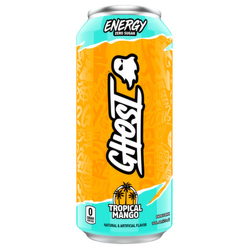 Ghost Energy Drink, Zero Sugar, Tropical Mango