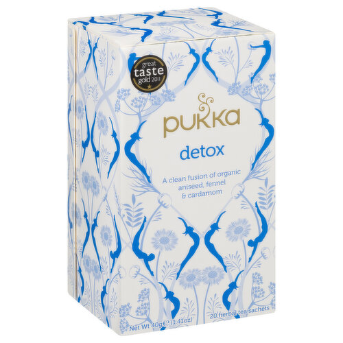 Pukka Herbal Tea, Detox, Sachets