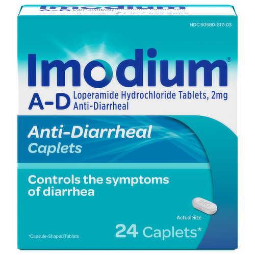 Imodium A-D Anti-Diarrheal, 2 mg, Caplets