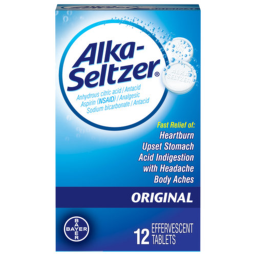 Alka-Seltzer Antacid/Analgesic, Original, Effervescent Tablets