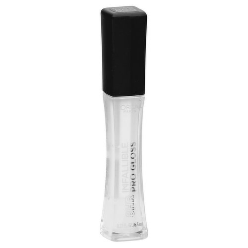 L'Oreal Infallible Lip Gloss, Crystal Glass, 8 HR Pro
