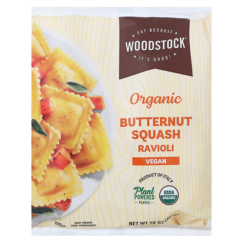 Woodstock Ravioli, Organic, Butternut Squash