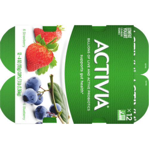Activia Lowfat Probiotic Strawberry Yogurt