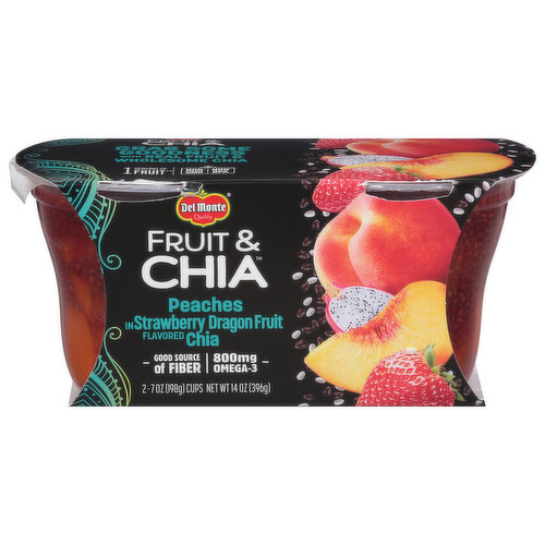 Grab some goodness with real fruit & wholesome chia. Nourish Your Body: Del Monte Fruit & Chia is packed with luscious chunks of real fruit and wholesome chia seeds. With 800 mg of omega-3 fatty acids and a good source of dietary fiber. Please recycle.