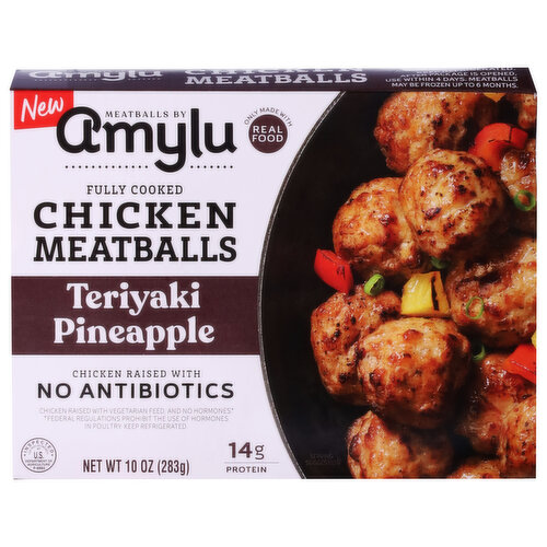 Amylu Chicken Meatballs, Teriyaki Pineapple