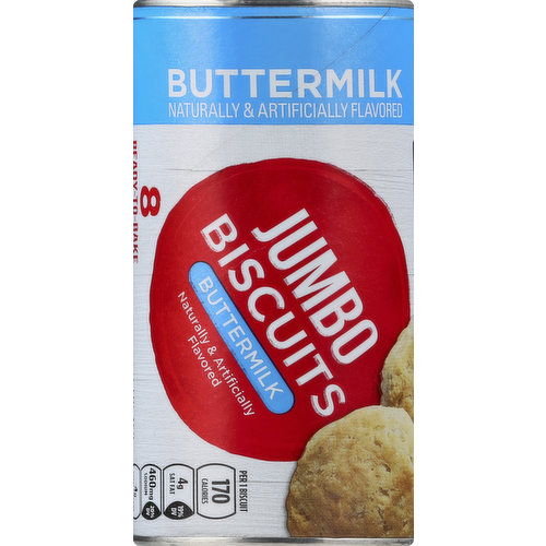 Ready-to-bake biscuits. Per 1 Biscuit: 170 calories; 4 g sat fat (19% DV); 460 mg sodium (20% DV); 4 g total sugars. Naturally & artificially flavored. 100% quality guaranteed. Like it or let us make it right. That's our quality promise. essentialeveryday.com.