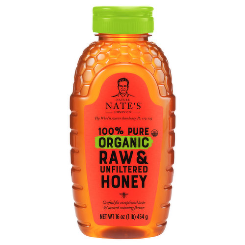 Nature Nate's Honey Co. Honey, Organic, Raw & Unfiltered