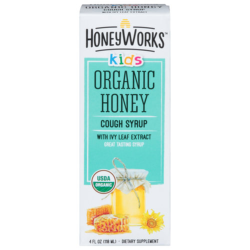 Honey Works Cough Syrup, Organic Honey, Kids