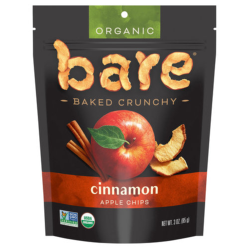 Bare Apple Chips, Cinnamon, Organic