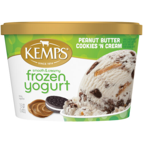 Kemps Frozen Yogurt, Peanut Butter Cookies 'N Cream