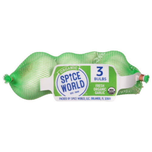 Spice World Garlic, Organic, Fresh