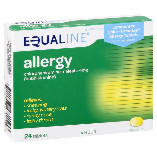 Equaline Allergy, 4 Hour, 4 mg, Tablets