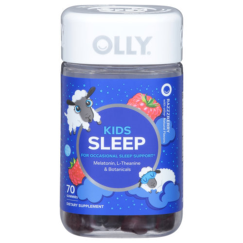 Olly Sleep, Gummies, Razzzberry, Kids