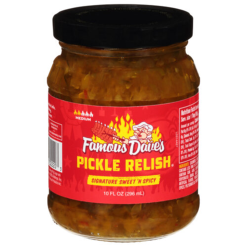 Famous Dave's Pickle Relish, Signature Sweet 'N Spicy, Medium