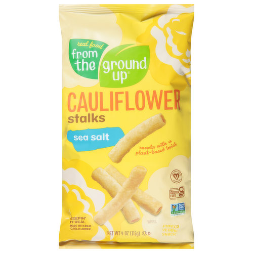 Real Food From the Ground Up Cauliflower Stalks, Sea Salt